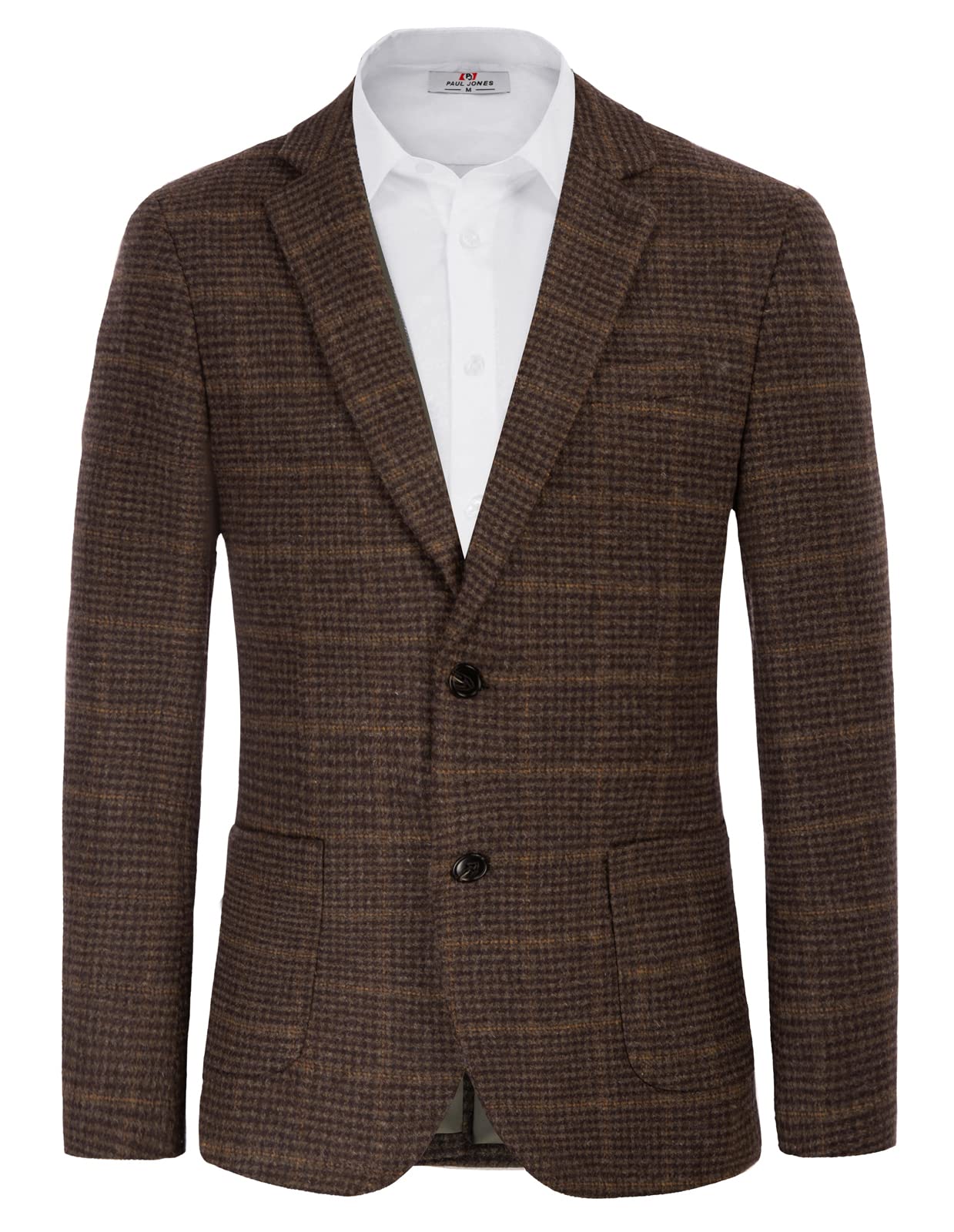 Wine Red Men's Herringbone Tweed British Blazer