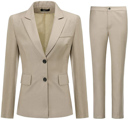 Sophisticated Light Blue 2pc Office Work Blazer and Pants Set