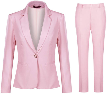 Sophisticated Mauve Pink 2pc Office Work Blazer and Pants Set