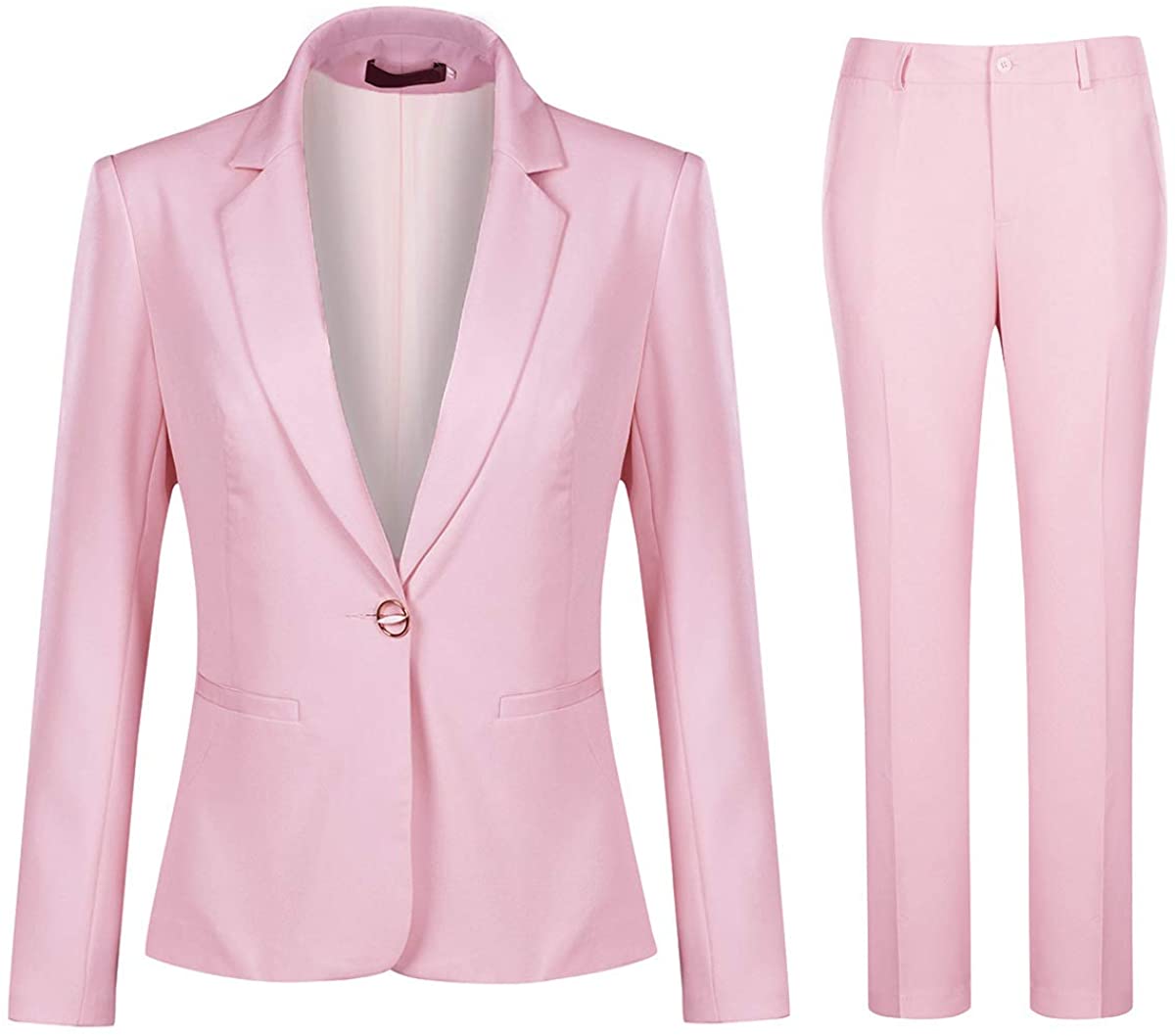 Sophisticated Light Blue 2pc Office Work Blazer and Pants Set