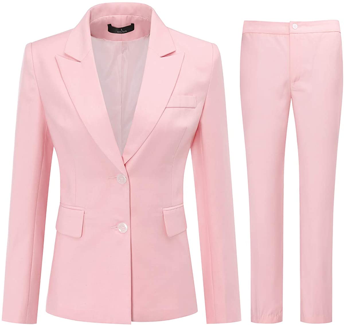 Sophisticated Mauve Pink 2pc Office Work Blazer and Pants Set