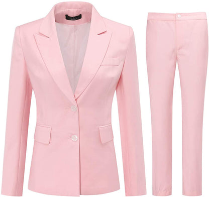 Sophisticated Light Blue 2pc Office Work Blazer and Pants Set