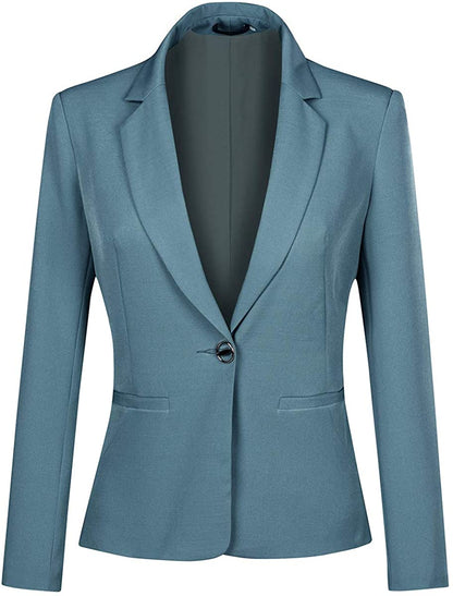 Sophisticated Light Blue 2pc Office Work Blazer and Pants Set