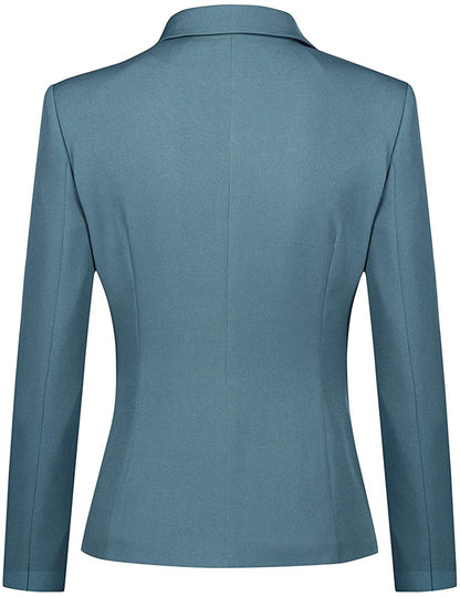 Sophisticated Light Blue 2pc Office Work Blazer and Pants Set